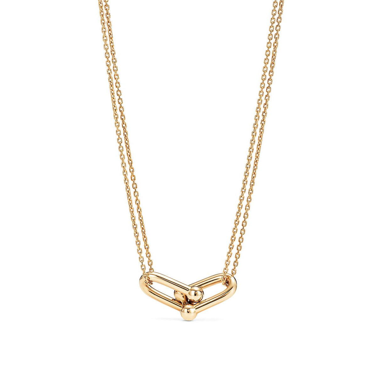 [Renovia Jewelry]HARDWEAR GOLD DOUBLE LINK NECKLACE