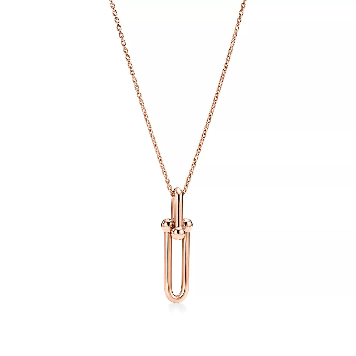 [Renovia Jewelry]HARDWEAR DROP DOUBLE LINK PEDANT NECKLACE