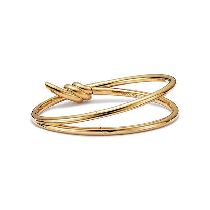 [Renovia Jewelry]KNOT DOUBLE ROW GOLD BRACELET