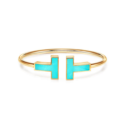 [Renovia Jewelry]T WIDE TURQUOISE OPEN BRACELET