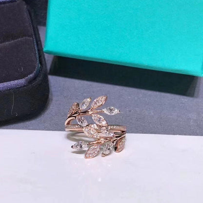 [Renovia Jewelry]VICTORIA DIAMOND VINE BYPASS RING PINK GOLD