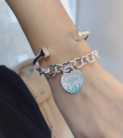 [Renovia Jewelry]LOVE HEART RETURN TO TIF SILVER BRACELET